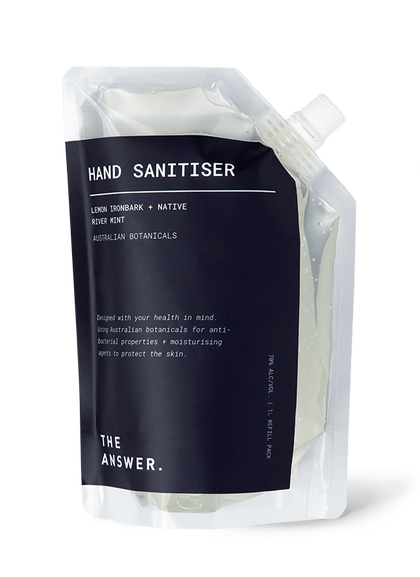 500 ML hand sanitiser product image 1 - Front view of a 500ML hand sanitiser refill pack
