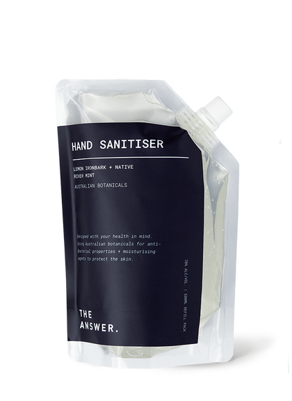 500 ML hand sanitiser product image 1 - Front view of a 500ML hand sanitiser refill pack